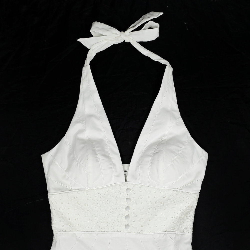 White House Black Market White Halter Midi Dress - Picture 2 of 11